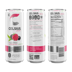 CELSIUS Fizz Free Raspberry Acai Green Tea, Sugar Free Energy Drink, 12 Fl Oz (Pack of 12)