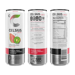 CELSIUS Sparkling Kiwi Guava, Sugar Free Energy Drink, 12 Fl Oz (Pack of 12)